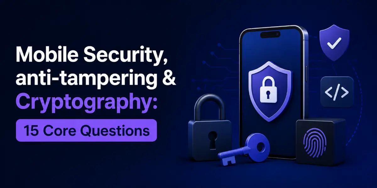 Mobile Security, anti-tampering & Cryptography: 15 Core Questions